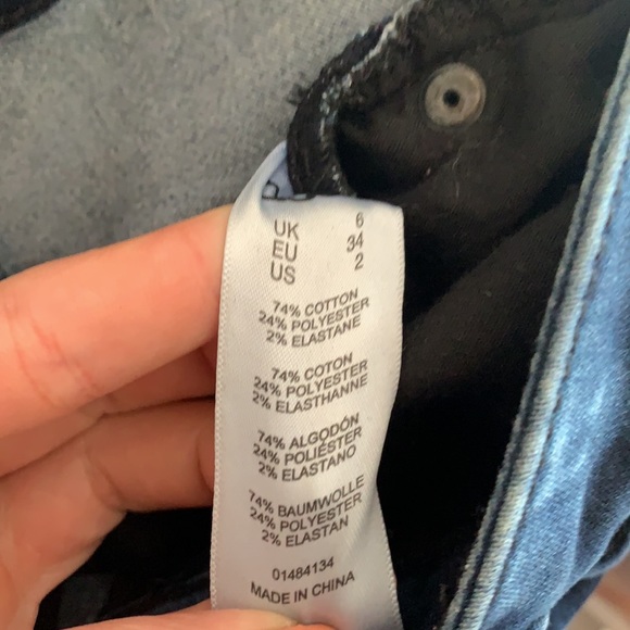 ASOS high waisted tie dye wash skinny jeans 2 - Picture 8 of 8